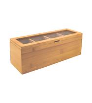 Caixa organizadora c/ 4 nichos - bambu Caixa organizadora c/ 4 nichos - bambu