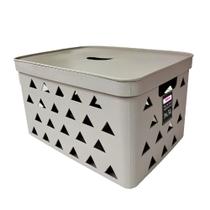 Caixa Organizadora c/ Tampa 34,5L Armazenamento Organização Xplast Super Oferta