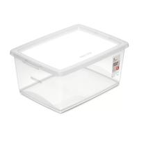 Caixa organizadora c/ trava cristal Ordene 15L 41x29x18cm Caixa organizadora c/ trava cristal Ordene 15L 41x29x18cm