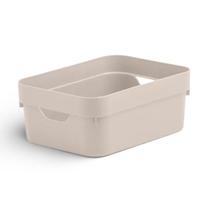 Caixa Organizadora Cc050 Cube Mini Bege Fechado Martiplast Ou