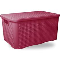 Caixa Organizadora Cesto Multiuso - 18l Empilhável C/ Tampa Caixa Organizadora Cesto Multiuso - 18l Empilhável C/ Tampa