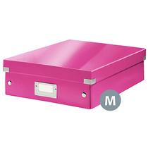 Caixa Organizadora com Divisórias Média Leitz WOW Pink
