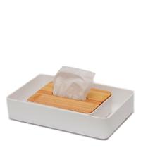 Caixa Organizadora com Porta Lenços de Plástico e Bambu
