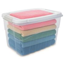 Caixa Organizadora com Tampa 19 Litros Transparente Plasútil