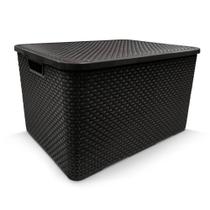 Caixa organizadora com tampa 20 litros - Rattan Caixa organizadora com tampa 20 litros - Rattan