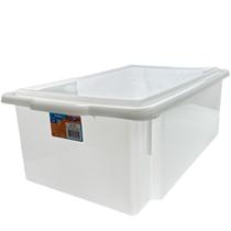 Caixa organizadora com tampa 24,5l 0530 multiuso resistente prática 33,6x18,4x53,3cm