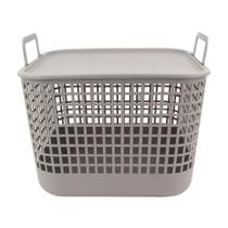 Caixa Organizadora com Tampa 35cm Cinza - ACASA Caixa Organizadora com Tampa 35cm Cinza - ACASA