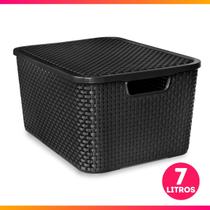 Caixa organizadora com tampa 7 litros - Rattan - Arqplast