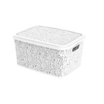 Caixa Organizadora Com Tampa Renda Floral 10 litros Branca Uninjet