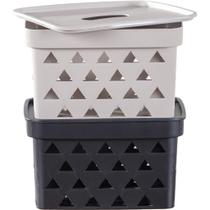 Caixa Organizadora com Tampa Triângulos 3,6L