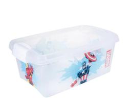 Caixa organizadora com travas Avengers Marvel 4,2 litros Plasutil