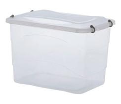 Caixa Organizadora Com Travas Pratic Box 20l Transparente
