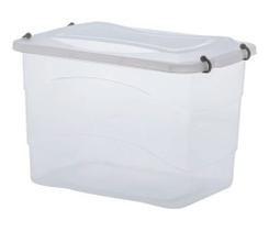 Caixa Organizadora Com Travas Pratic Box 20l Transparente - Paramount Plásticos