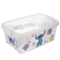 Caixa organizadora com travas Stitch 4,2 litros Plasutil ref. 17381