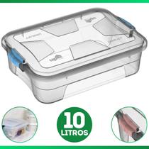 Caixa Organizadora Container 10 Litros C/ Tampa e Trava