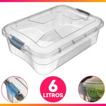 Caixa Organizadora Container 6 Litros C/ Tampa e Trava