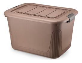 Caixa Organizadora Container 80 Trava/roda Plasnorthon Preto