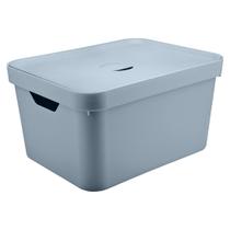 Caixa Organizadora Cube 32 Litros com Tampa Azul Glacial OU