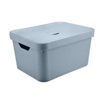 Caixa Organizadora Cube Azul Glacial 32 L Com Tampa 46 X 36 X 24,5 Cm Caixa Organizadora Cube Azul Glacial 32 L Com Tampa 46 X 36 X 24,5 Cm