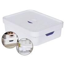Caixa Organizadora Cube Grande Com Tampa 16 Litros Branco