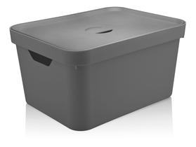 Caixa Organizadora Cube Grande Com Tampa Chumbo Marca Ou