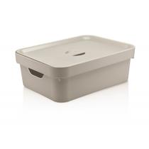Caixa Organizadora Cube M c/ Tampa Bege CC350 OU