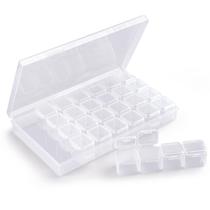 Caixa organizadora de armazenamento COSICS Rhinestone 28 Grid Clear Plastic