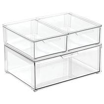 Caixa organizadora de armazenamento MDesign Lumiere com gaveta frontal Caixa organizadora de armazenamento MDesign Lumiere com gaveta frontal