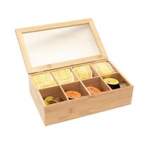 Caixa Organizadora de Bambu Oikos com 8 Divisórias Retangular