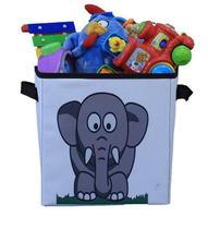 Caixa Organizadora De Brinquedos Estampada 28X30X28 Elefante