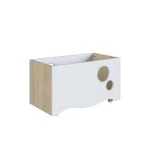 Caixa Organizadora de Brinquedos Infantil com Rodízios Encanto Araguaia/Branco - Completa Móveis Caixa Organizadora de Brinquedos Infantil com Rodízios Encanto Araguaia/Branco - Completa Móveis