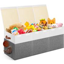 Caixa Organizadora de Brinquedos Mabahoo 102x36x41 cm Dobrável Cinza Caixa Organizadora de Brinquedos Mabahoo 102x36x41 cm Dobrável Cinza