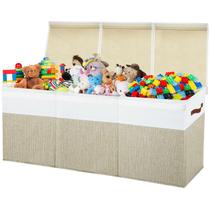 Caixa Organizadora de Brinquedos Storasier - Grande e Bege