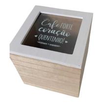 Caixa Organizadora de Madeira Mdf p/ Chá e Capsulas