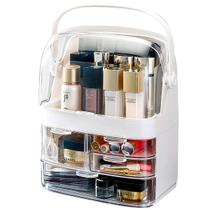 Caixa Organizadora de Maquiagem Cosméticos Com Gaveta Tampa Acrílico - Branco Caixa Organizadora de Maquiagem Cosméticos Com Gaveta Tampa Acrílico - Branco