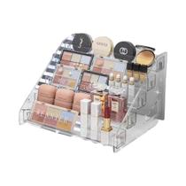 Caixa Organizadora De Maquiagem Transparente E Clara, Estojo De Exibição De Cosméticos, Suporte De