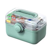 Caixa Organizadora De Medicamentos Familiar Portátil De Grande Capacidade Kit De Primeiros Socorros