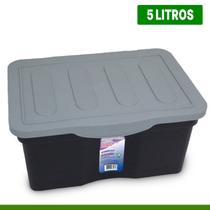 Caixa Organizadora De Plástico Resistente Multiuso Com Tampa 5 Litros - ARQPLAST
