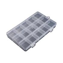 Caixa Organizadora De Plástico Transparente Com Divisórias Ajustáveis Para Armazenamento De