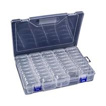 Caixa Organizadora De Plástico Transparente Mini Com Tampa Articulada Pequeno Contêiner De