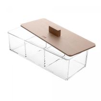 Caixa Organizadora de Poliestireno com Tampa de Bambu My Box 23cm x 9,5cm x 8cm Lyor Caixa Organizadora de Poliestireno com Tampa de Bambu My Box 23cm x 9,5cm x 8cm Lyor