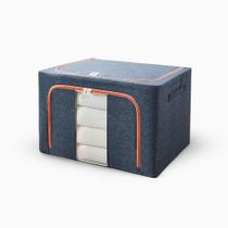 Caixa Organizadora De Roupas Multiuso Dobrável - Azul Escuro