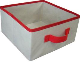 Caixa organizadora de Tecido OrganiBox c/ Alça de 28x14x28cm - organicanto