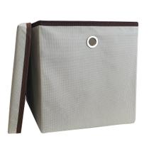 Caixa organizadora de Tecido OrganiBox c/ Ilhós e Tampa de 28x31x38cm