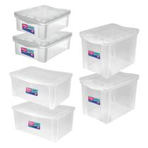 Caixa Organizadora Decorativa 2 Un 13,5L+2 Un 30L+2 Un 65L Ordene