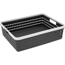 Caixa Organizadora Decorativa Multiuso Plástico 10x26x34cm