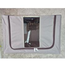 Caixa Organizadora Dobrável 66L com Tampa e Zíper Ideal Armazenar Roupas Edredons Toalhas e Closet 66L com Visor