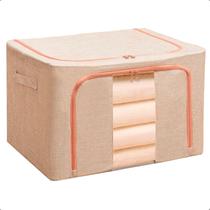 Caixa Organizadora Dobrável 66L com Tampa e Zíper Ideal Armazenar Roupas Edredons Toalhas e Closet Guarda Roupa Com Alça Caixa Organizadora Dobrável 66L com Tampa e Zíper Ideal Armazenar Roupas Edredons Toalhas e Closet Guarda Roupa Com Alça