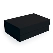 Caixa Organizadora Dobrável com Imã para Presente na Cor Preta 24,5x17,5x8cm - Cromus