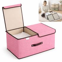 Caixa Organizadora Dobrável Com Tampa Dupla Organizador Multiuso Roupas documentos Caixa Organizadora Dobrável Com Tampa Dupla Organizador Multiuso Roupas documentos